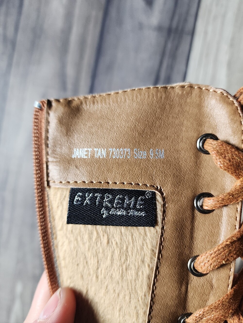 Extreme by Eddie Marc Tan Lace-Up Combat Style Boots - Picture 5 of 7